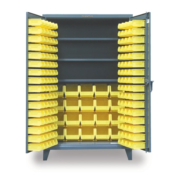 Heavy-Duty All-Welded 3-Shelf Bin Cabinet with 3 Shelves, 36"W x 24"D x 72"H