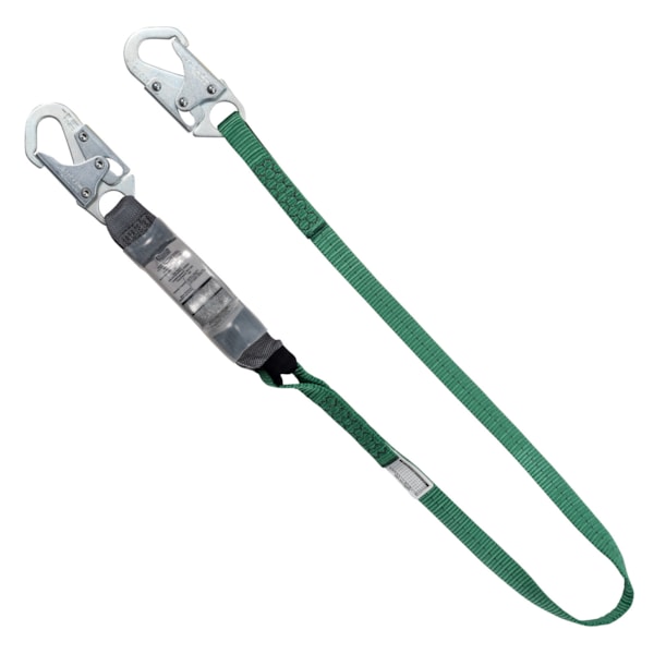 V-Series Standard Single-Leg Energy Absorbing 4' Tie-Back Fall Protection Lanyard, ANSI Z359.13-2013