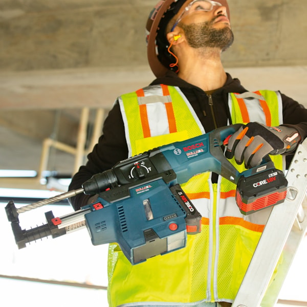Bulldog™ SDS-Plus® 18V EC Cordless 1" Rotary Hammer & Mobile Dust Extractor Kit