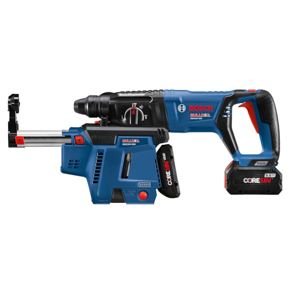 Bulldog™ SDS-Plus® 18V EC Cordless 1" Rotary Hammer & Mobile Dust Extractor Kit
