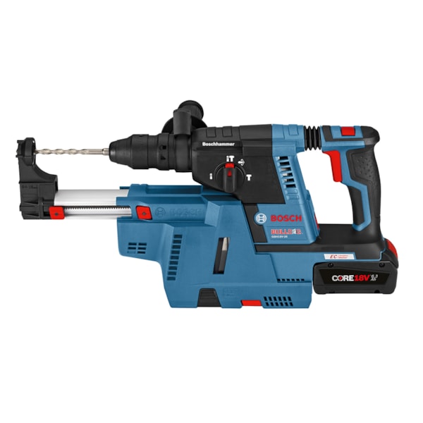 Bulldog™ SDS-Plus® 18V EC Cordless 1" Rotary Hammer & Dust Collection Attachment Kit