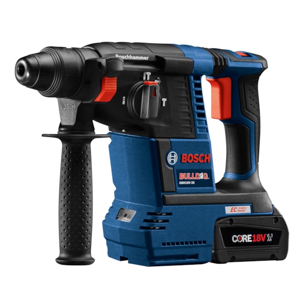 Bulldog™ SDS-Plus® 18V EC Cordless 1" Rotary Hammer & Dust Collection Attachment Kit