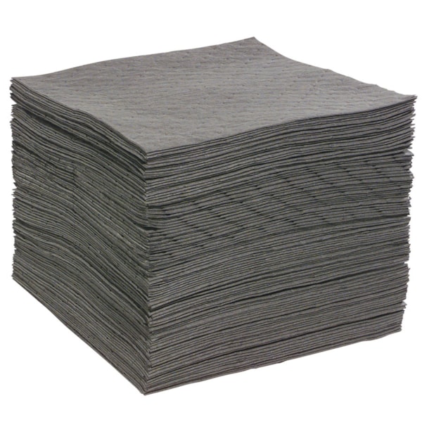 Commander™ 15" x 19" Heavyweight Universal Sorbent Pads 100/Bale & 26.3 gal. Capacity/Bale