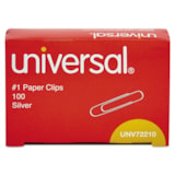Smooth Wire Paper Clips, Silver, 100 Paper Clips thumbnail 1