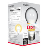 100W Replacement A19 LED Lamp, Dimmable, 15W, 3000K, 120V thumbnail 2