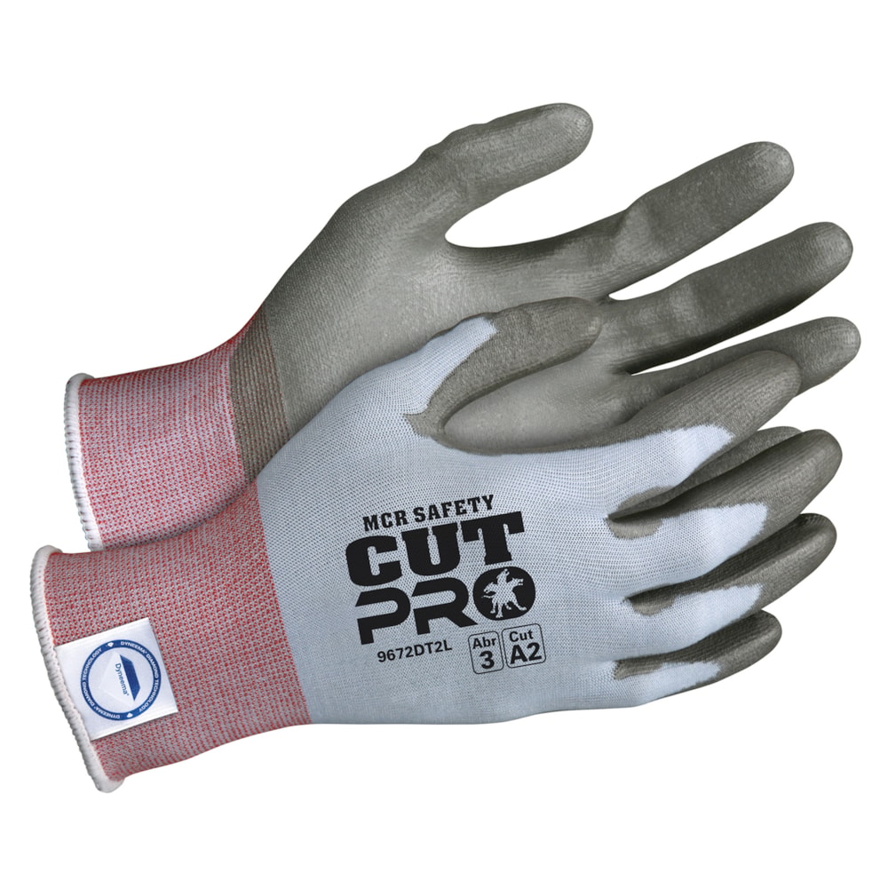 Cut Pro™ PU Palm Coated 18-Gauge Dyneema® Diamond Level A2 Cut Resistant Gloves