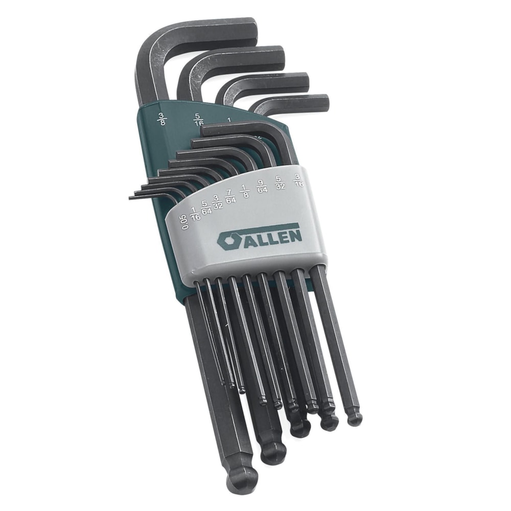 13-Piece Ball End SAE Long Arm Hex Key Set