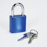 Northern Safety 1" Steel Shackle Padlock – Solid Aluminum Body, Keyed Different thumbnail 1