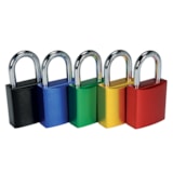 Northern Safety 1" Steel Shackle Padlock – Solid Aluminum Body, Keyed Different thumbnail 3