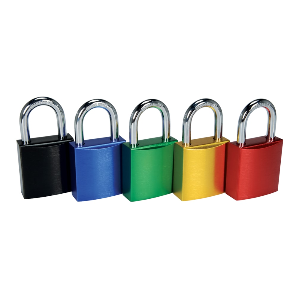 Northern Safety 1" Steel Shackle Padlock – Solid Aluminum Body, Keyed Different