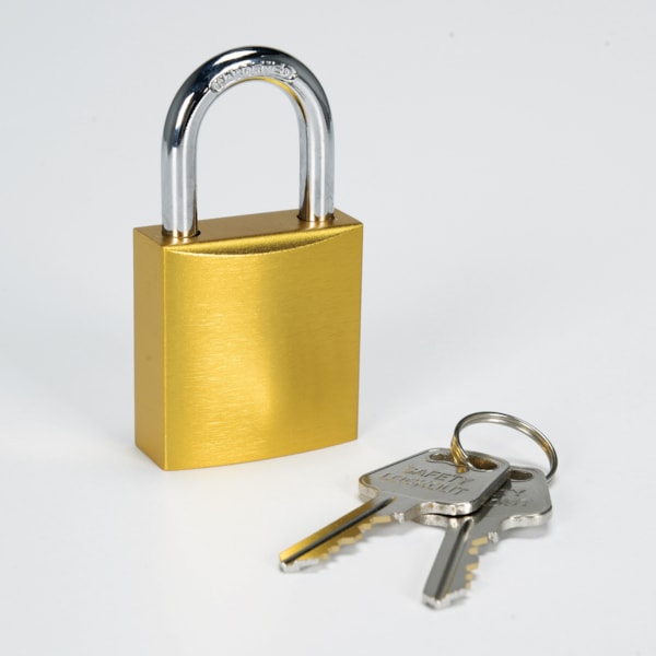 Northern Safety 1" Steel Shackle Padlock – Solid Aluminum Body, Keyed Different