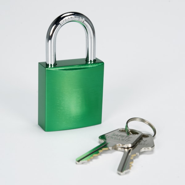 Northern Safety 1" Steel Shackle Padlock – Solid Aluminum Body, Keyed Different