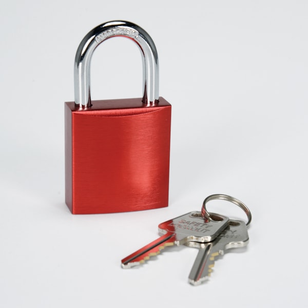 Northern Safety 1" Steel Shackle Padlock – Solid Aluminum Body, Keyed Different