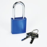 Northern Safety 1.5" Steel Shackle Padlock – Solid Aluminum Body, Keyed Different thumbnail 1