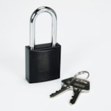 Northern Safety 1.5" Steel Shackle Padlock – Solid Aluminum Body, Keyed Different thumbnail 2