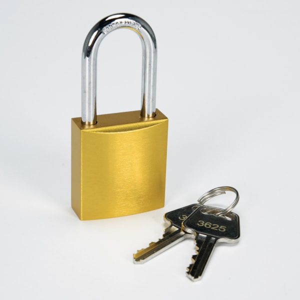 Northern Safety 1.5" Steel Shackle Padlock – Solid Aluminum Body, Keyed Different