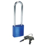 NSI Northern Safety 3" Steel Shackle Padlock – Solid Aluminum Body, Keyed Different thumbnail 1