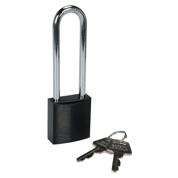 NSI Northern Safety 3" Steel Shackle Padlock – Solid Aluminum Body, Keyed Different