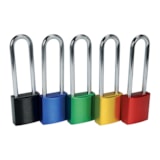 NSI Northern Safety 3" Steel Shackle Padlock – Solid Aluminum Body, Keyed Different thumbnail 3