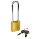 NSI Northern Safety 3" Steel Shackle Padlock – Solid Aluminum Body, Keyed Different thumbnail 4