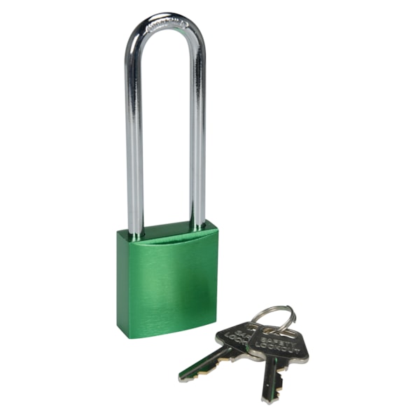 NSI Northern Safety 3" Steel Shackle Padlock – Solid Aluminum Body, Keyed Different
