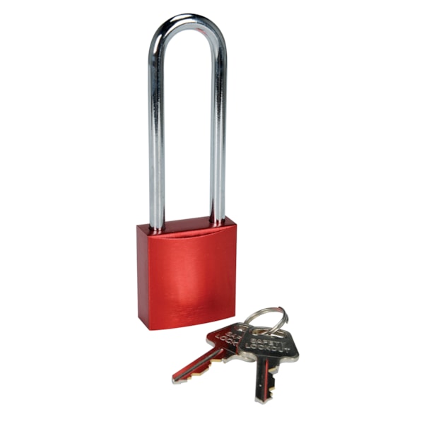 NSI Northern Safety 3" Steel Shackle Padlock – Solid Aluminum Body, Keyed Different