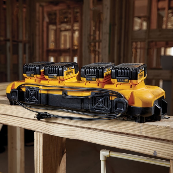 12V MAX*, 20V MAX*, & FLEXVOLT® 20V/60V MAX* 4-Port Battery Fast Charger