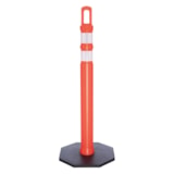 42" Orange 10 lb. Arch Top Traffic Delineator Post thumbnail 1