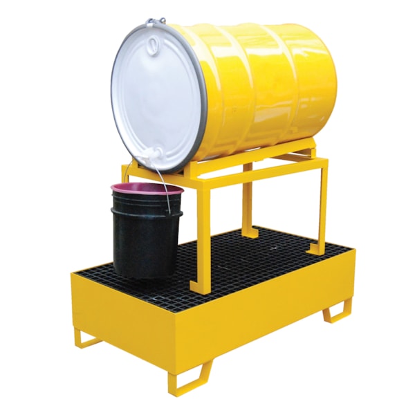1 Drum Horizontal Retention Basin,  1,200 lb. Capacity