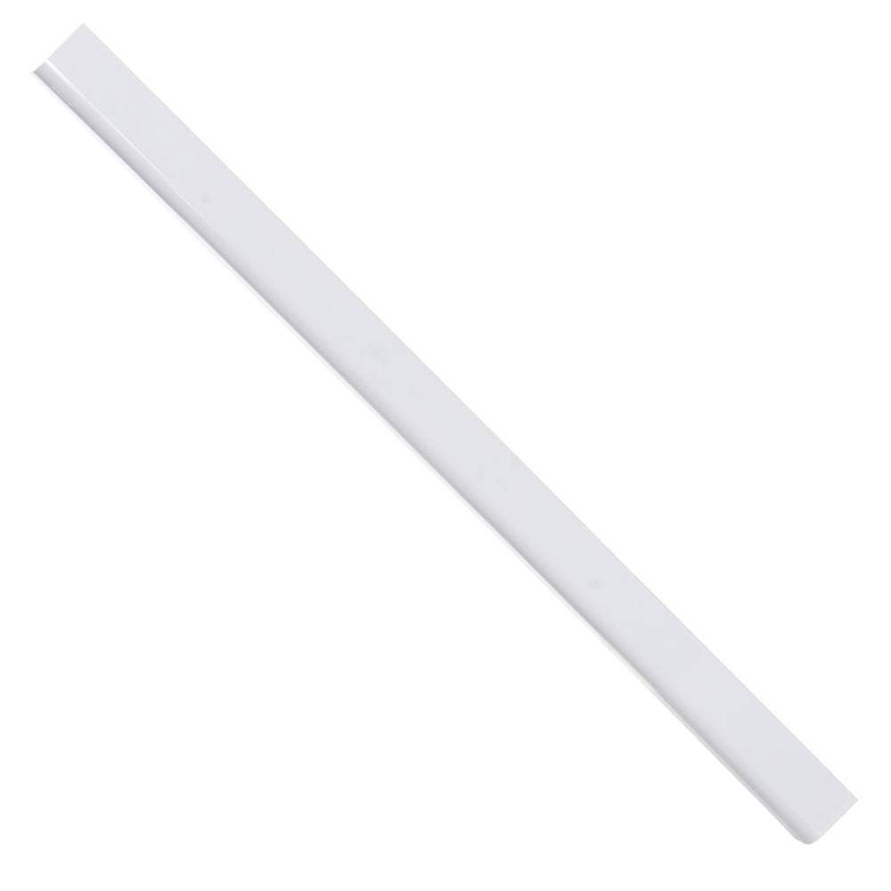 48" White PVC Round Corner Guard , 3" Flange Width