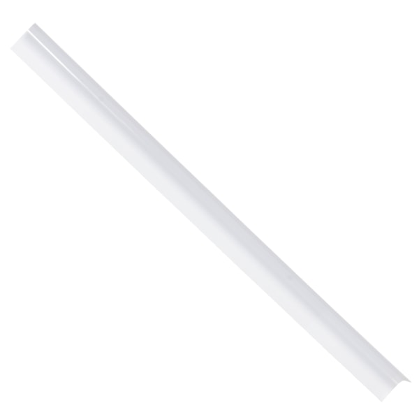 48" White PVC Round Corner Guard , 3" Flange Width