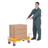 2-Speed 550 lb. Capacity Auto-Shift Hydraulic Elevating Table Lift Cart thumbnail 4