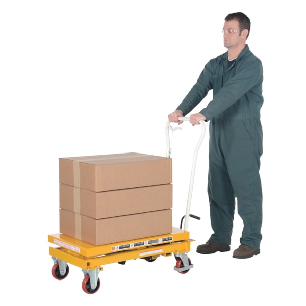2-Speed 550 lb. Capacity Auto-Shift Hydraulic Elevating Table Lift Cart