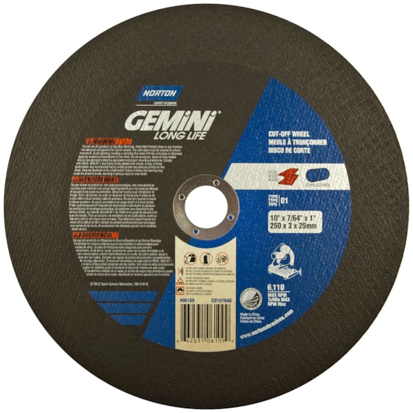 16" x 3/32" x 1" Type 01/41 Aluminum Oxide Abrasive Chop Saw Cut-Off Wheel