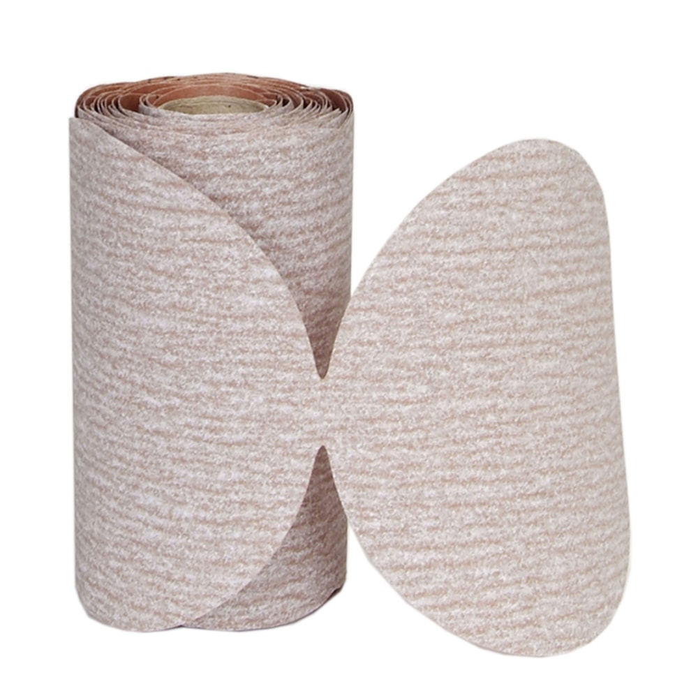 A275OP® 5" Fine P180G Aluminum Oxide Abrasive Roll Paper PSA Discs 100/Roll