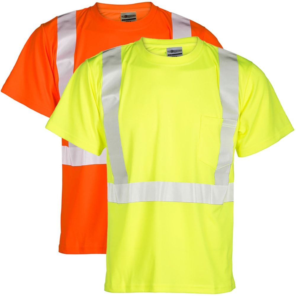 Class 2 Short Sleeve Hi-Vis Traffic Safety T-Shirt
