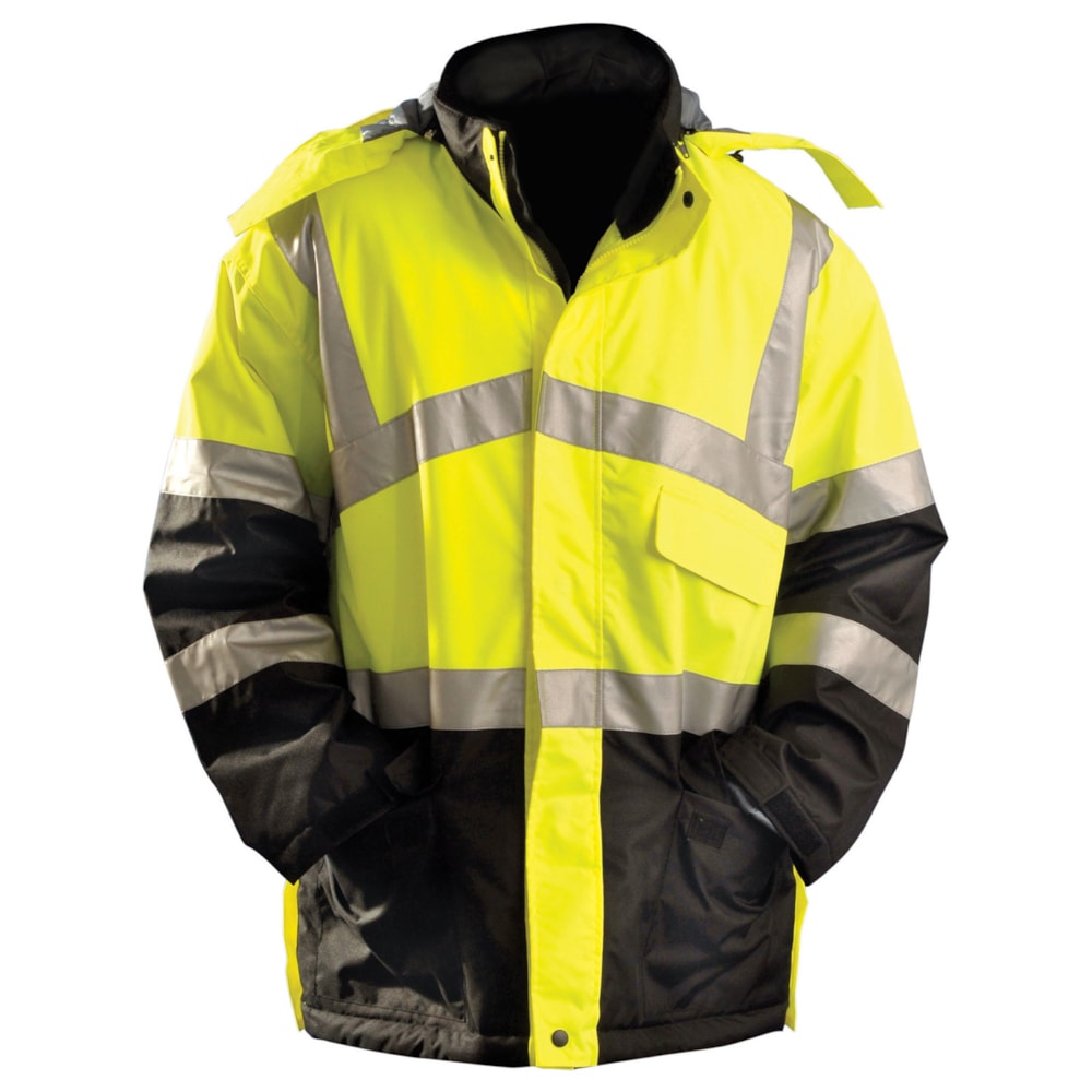 Class 3 Hi-Vis Premium Insulated Cold Temperature Traffic Safety Parka