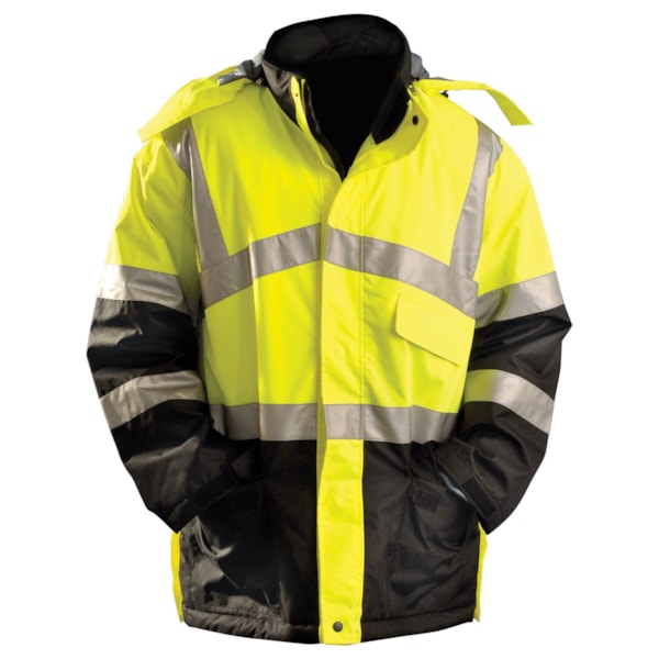 Class 3 Hi-Vis Premium Insulated Cold Temperature Traffic Safety Parka