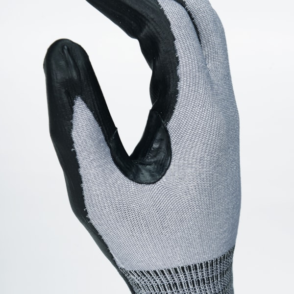 Touchscreen Reinforced Thumb Crotch Polyurethane Palm Coated HPPE Level A5 Cut Resistant Gloves