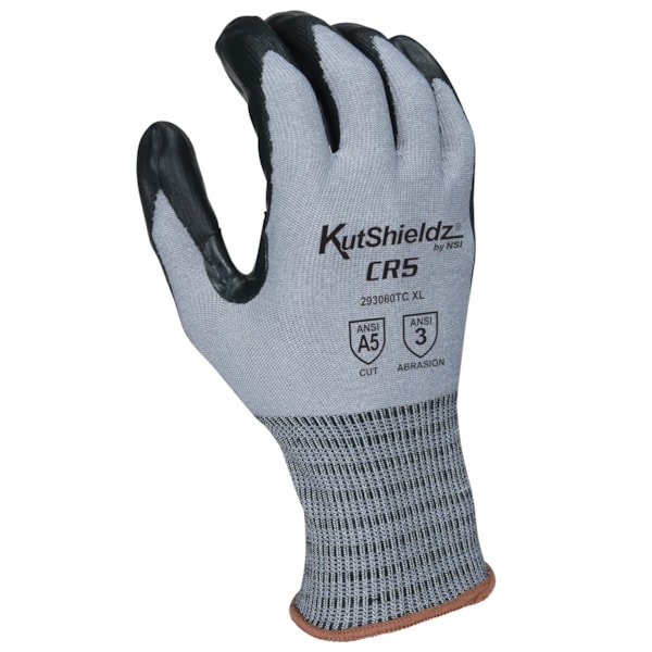 Touchscreen Reinforced Thumb Crotch Polyurethane Palm Coated HPPE Level A5 Cut Resistant Gloves