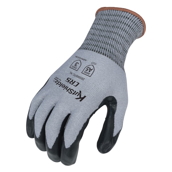 Touchscreen Reinforced Thumb Crotch Polyurethane Palm Coated HPPE Level A5 Cut Resistant Gloves