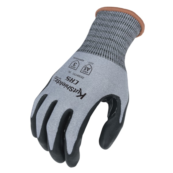 Touchscreen Reinforced Thumb Crotch Foam Nitrile Palm Coated HPPE Level A5 Cut Resistant Gloves