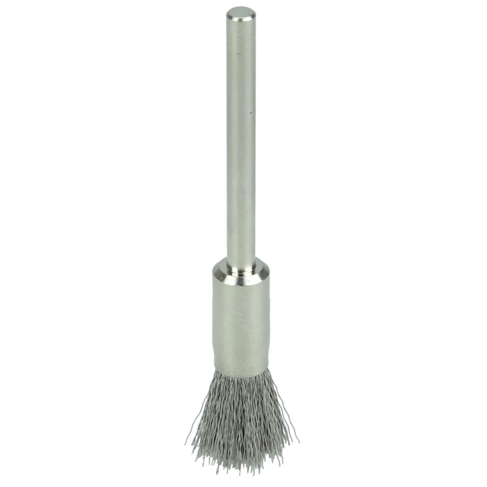 1/4" Mini End Wire Brush 0.005" Stainless Fill 1/8" Stem