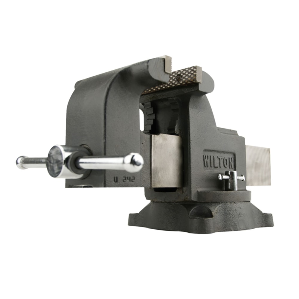 Swivel Base 8" Jaw Width, 8" Jaw Opening, 4" Throat Shop Vise