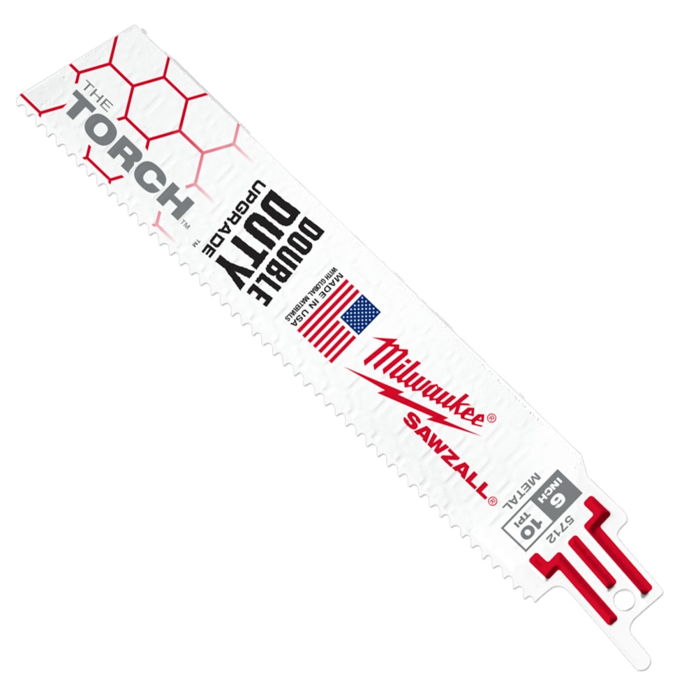 SAWZALL® Torch™ 6" 10TPI Sch 80 & Threaded Rod Metal Demolition Blades, 5/Pack