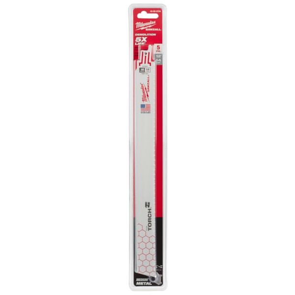 SAWZALL® Torch™ 12" 14TPI Sch 80 & Angle Iron Demolition Saw Blades 5/Pack