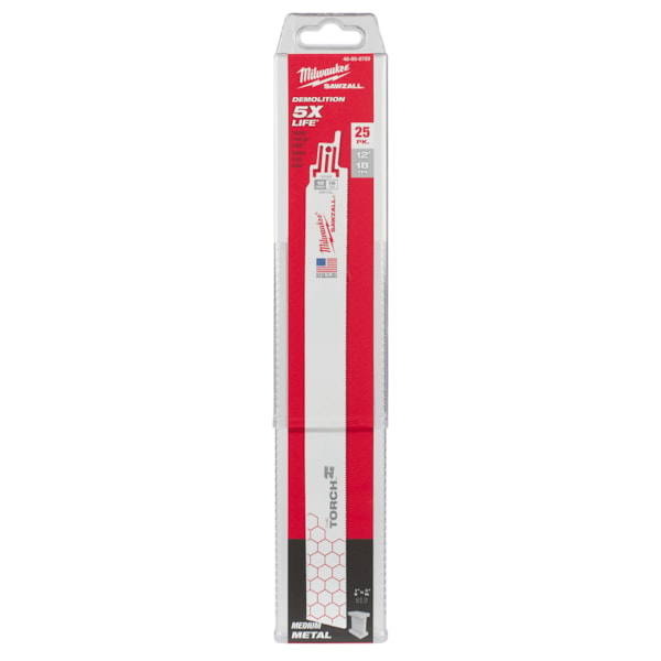 SAWZALL® Torch™ 12" 18TPI Rigid Conduit & Strut Metal Demolition Blades 25/Pack
