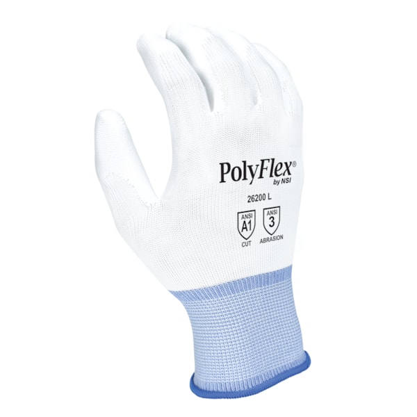 Polyurethane Coated White Nylon Gloves