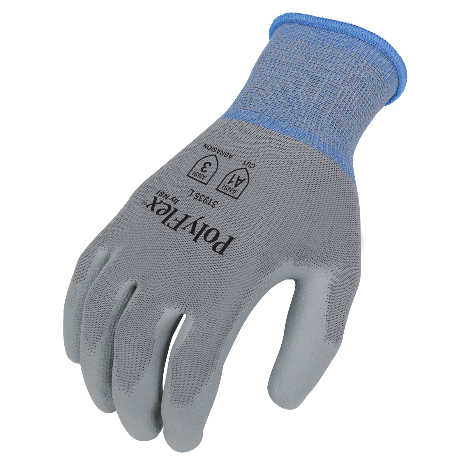 NSI PolyFlex™ Polyurethane Palm Coated Gray Nylon Gloves - 31935