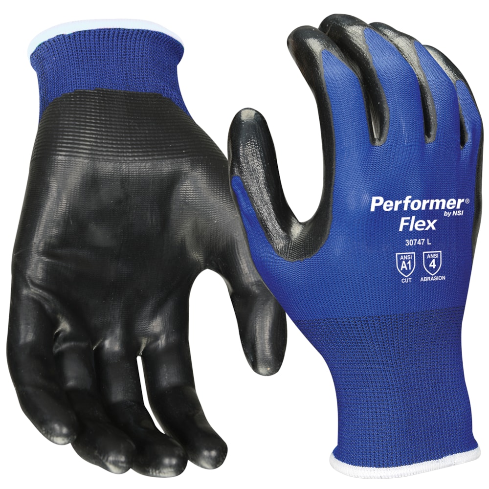 Rubber Latex Palm Coated Polyester Gloves